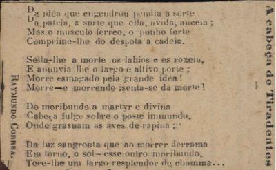 A cabeça do Tiradentes