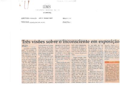 Três Visões Sobre o inconsciente em exposição