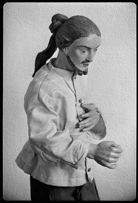 Rei mago Baltasar, figura do presépio em roca