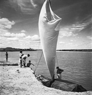 Jangada às margens do Rio São Francisco