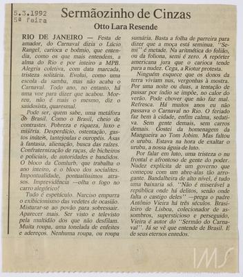 Sermãozinho de Cinzas