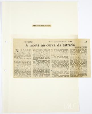 A morte na curva da estrada