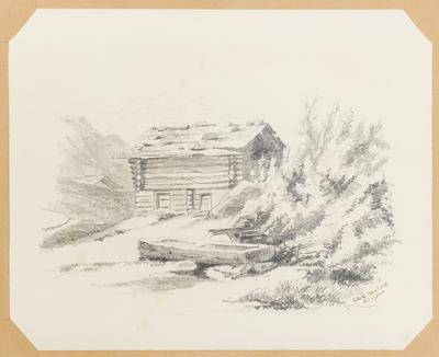 [Paisagem montanhosa com casa]