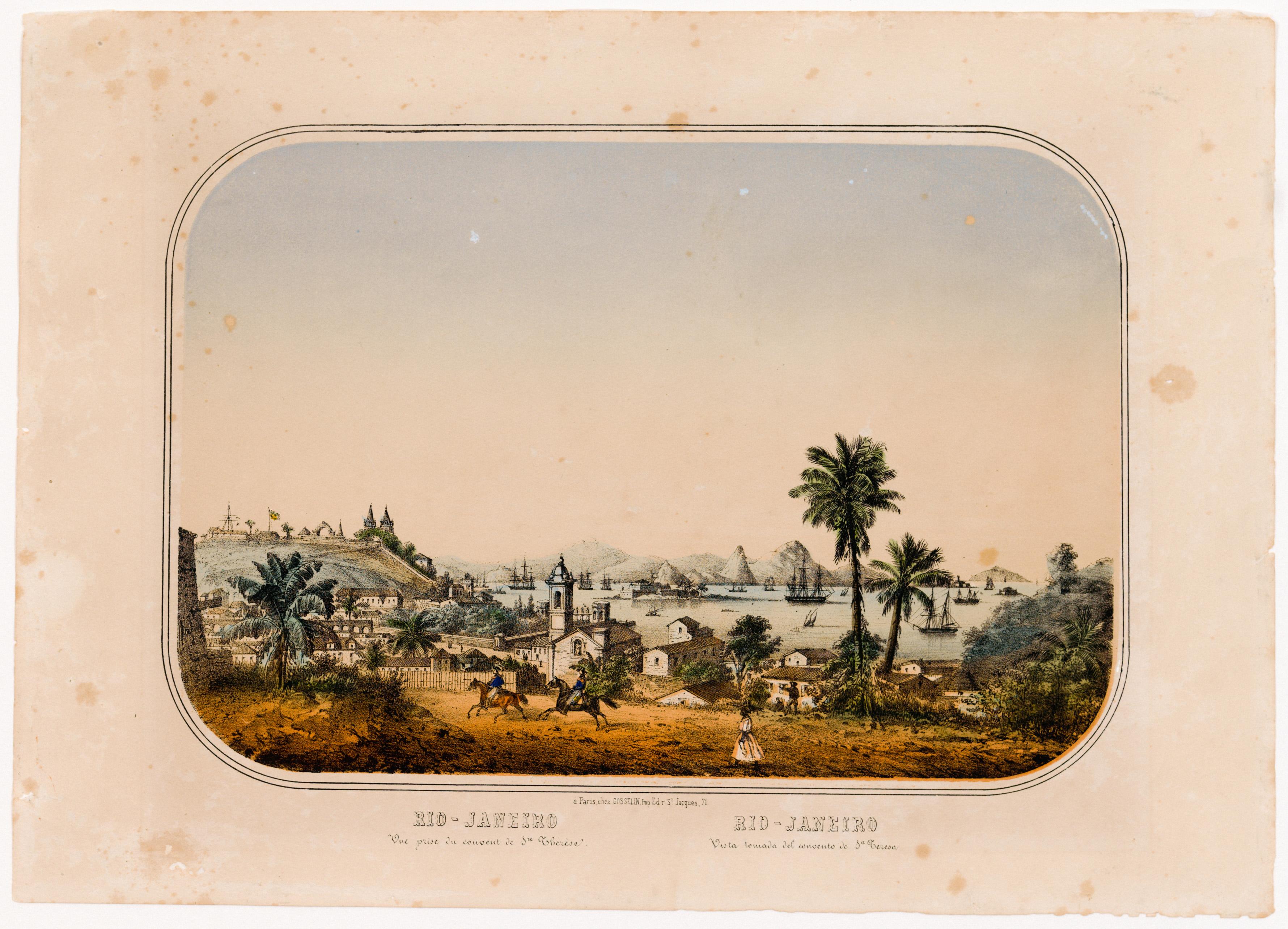 Rio-Janeiro Vue prise du convent de Ste Thérése. Rio-Janeiro Vista tomada del convento de Sª Teresa