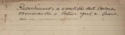 Bilhete anexo ao balancete da SBAT realizado em dezembro de 1928