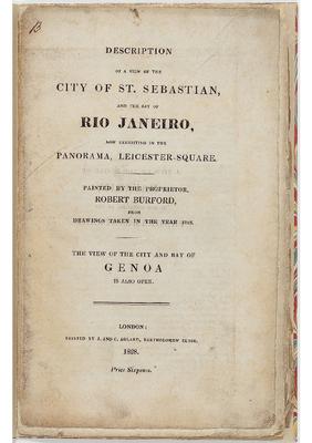 Description of a view of the City of St. Sebastian, and the Bay of Rio Janeiro