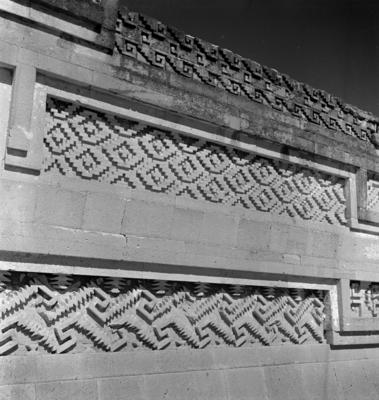 Detalhes da fachada do Palácio de Mitla