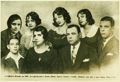 Carmen Miranda e família (reprodução de periódico ou livro)