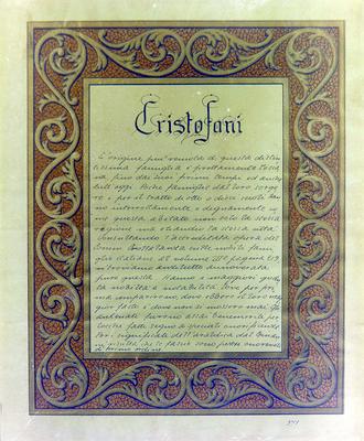 Henrique Verona Cristofani - brasão de armas (reprodução)