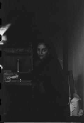 Lena Coelho dos Santos no alojamento dos professores (Colina)