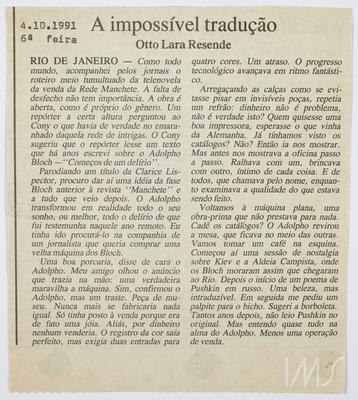 A impossível tradução