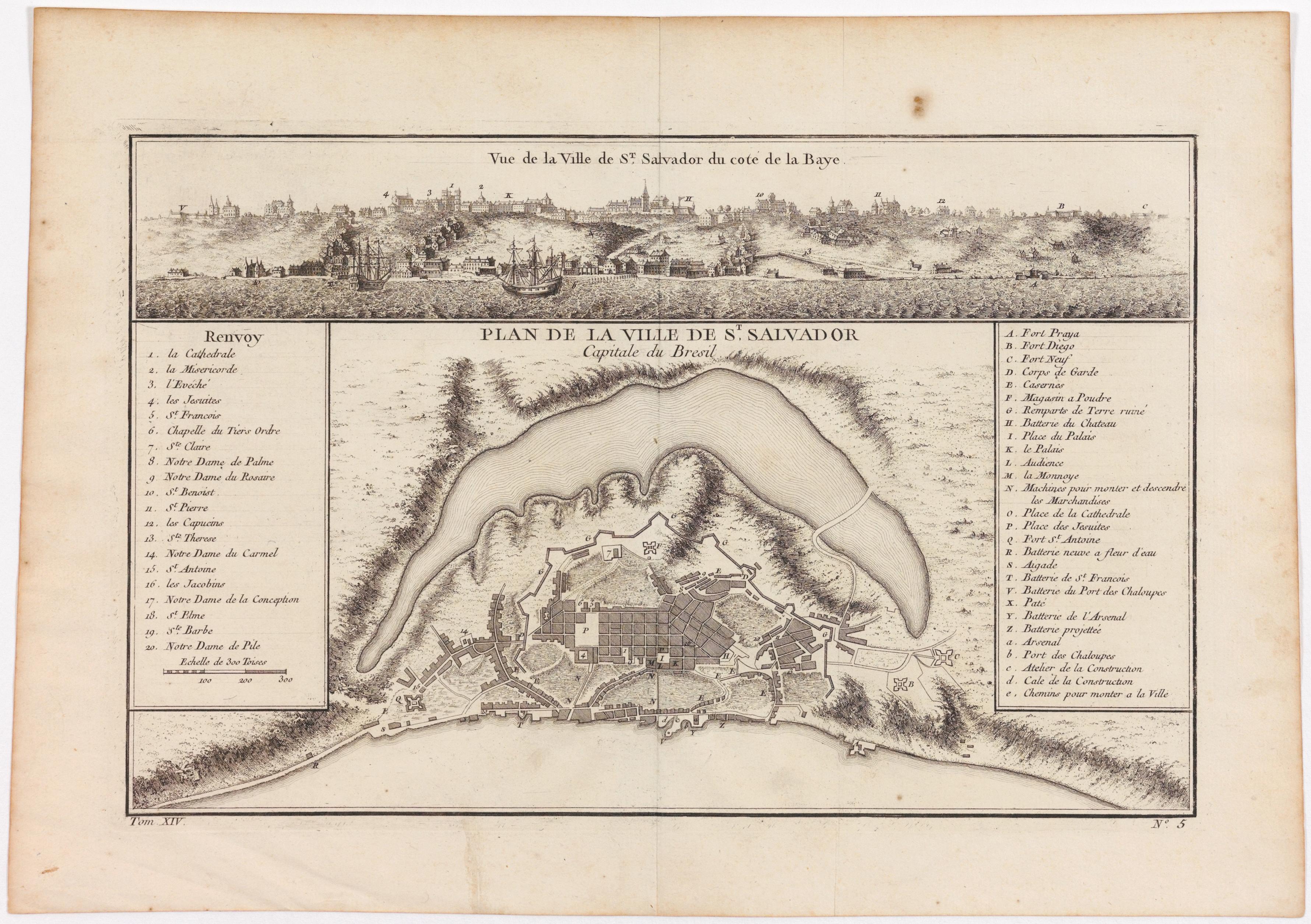 Plan de la Ville de St. Salvador Capitale du Bresil