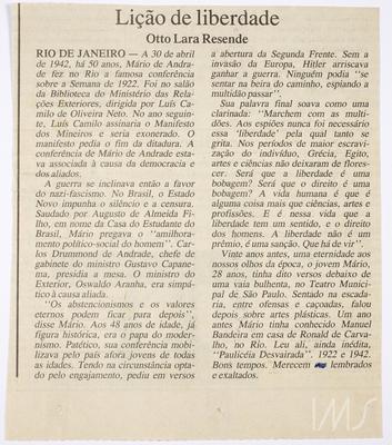 Lição de liberdade