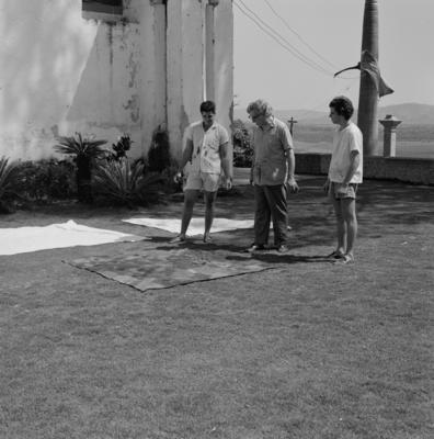 Célio, Burle Marx e Flamarion Soares da Gama, no Sítio Burle Marx