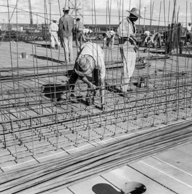 Trabalhadores na construção de Brasília