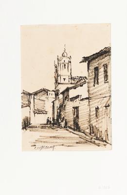 [Vista de rua com igreja]