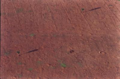 Vista aérea para área desmatada