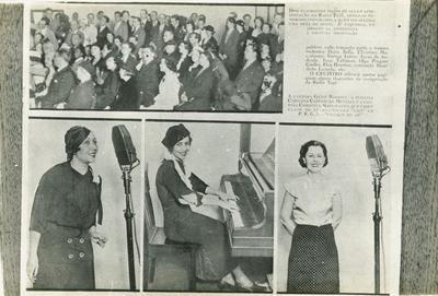 Jesy Barbosa, Carolina Cardoso de Menezes e Cristina Maristany (reprodução de periódico)