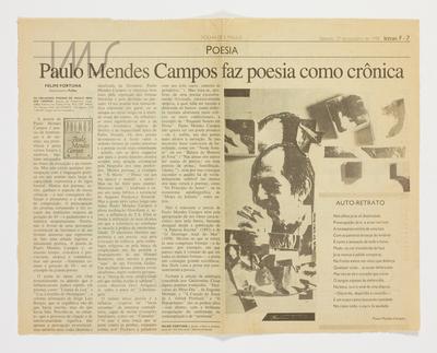 Paulo Mendes Campos faz poesia como cônica