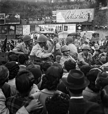 Chegada dos pracinhas da Força Expedicionária Brasileira, vindos da Europa