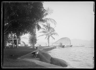 Vista dos jardins e do cais particular do Preventório Rainha Dona Amélia