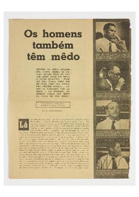 Os homens também tem medo