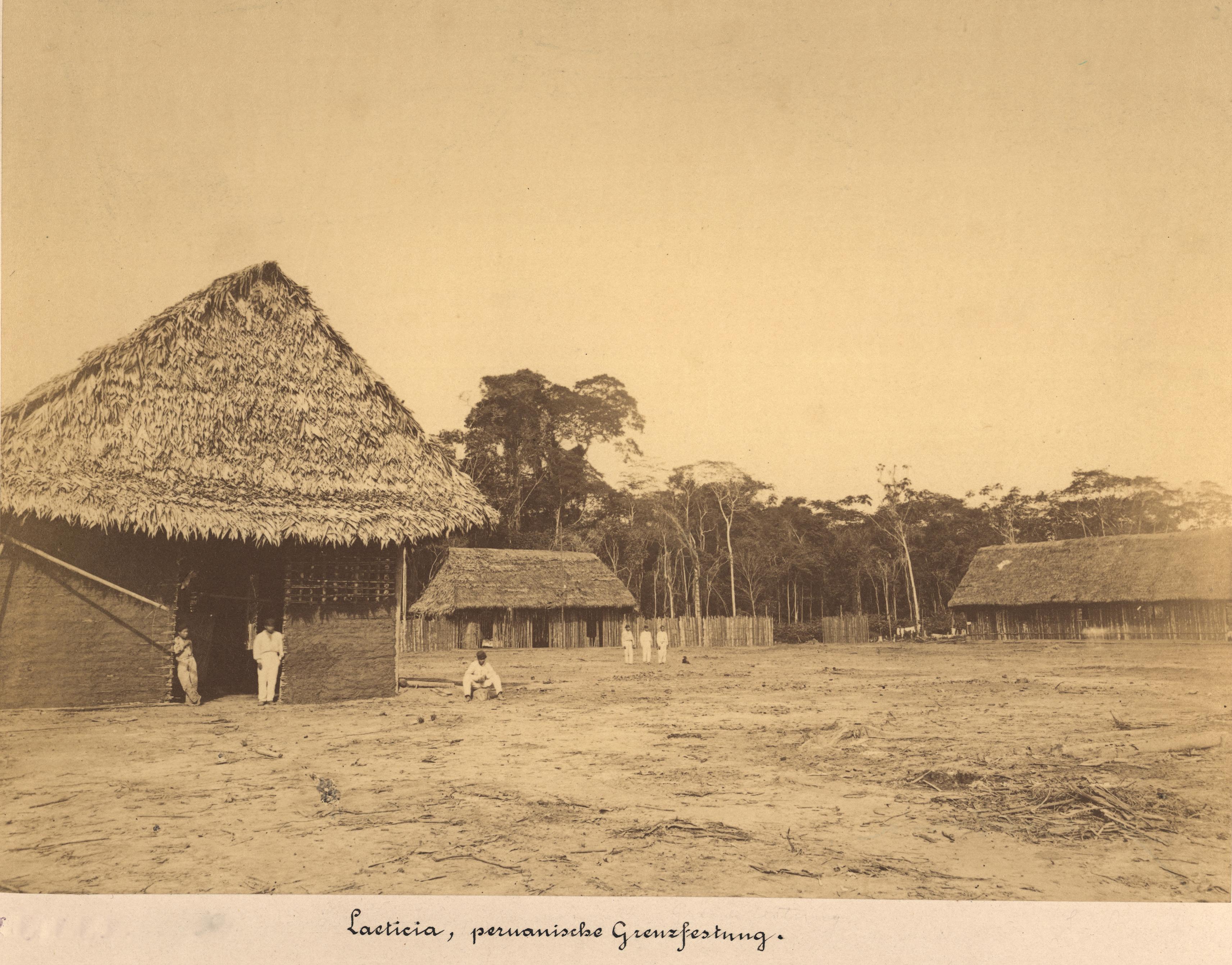 Povoado de Letícia, na fronteira peruana