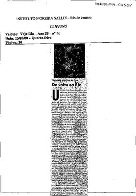 Colagem: Uma face de Piza. De volta ao Rio