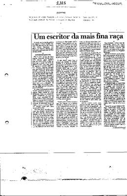 Um escritor da mais fina raça