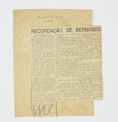 Recordação de Bernanos