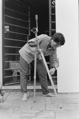 Stefania montando seu tripê