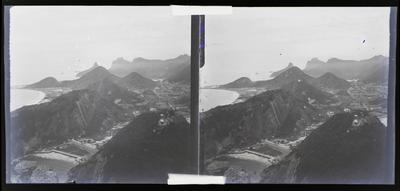 Morro da Urca, Praia Vermelha e Praia de Copacabana vistos do Morro do Pão de Açúcar
