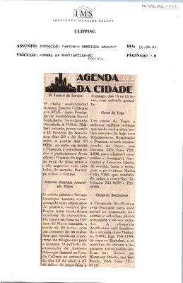 Agenda da cidade: Antonio Henrique Amaral em Poços