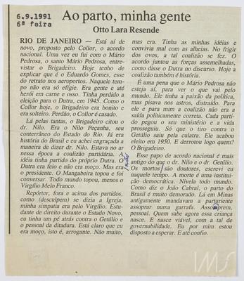 Ao parto, minha gente