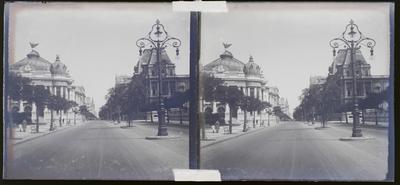 Avenida Central - Theatro Municipal e Escola Nacional de Belas Artes (atual Museu Nacional de Belas Artes)