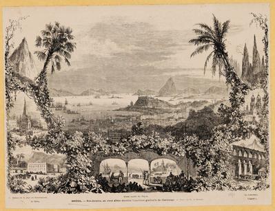 Brésil. - Rio-Janeiro, où vient d'être décretée l'abolition graduelle de l'esclavage. - (Dessin de M. de Bérard.)