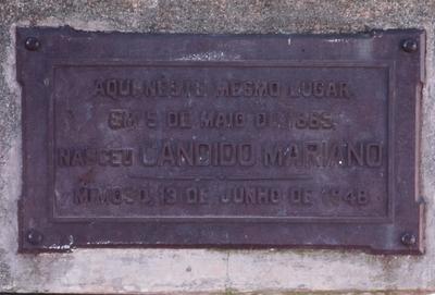 Placa de homenagem ao Marechal Rondon