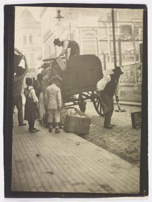 Carroça de coleta de lixo