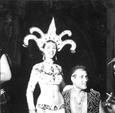 Angelita Martinez no baile de carnaval do Theatro Municipal