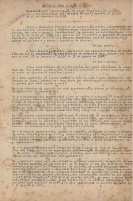 Contrato para locação de peças