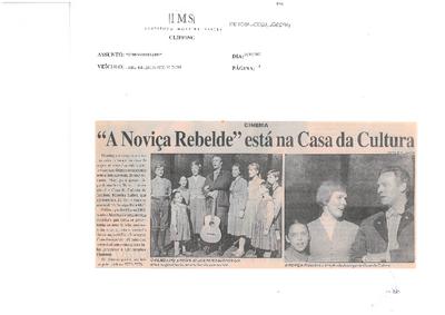 "A Noviça Rebelde" está na Casa da Cultura