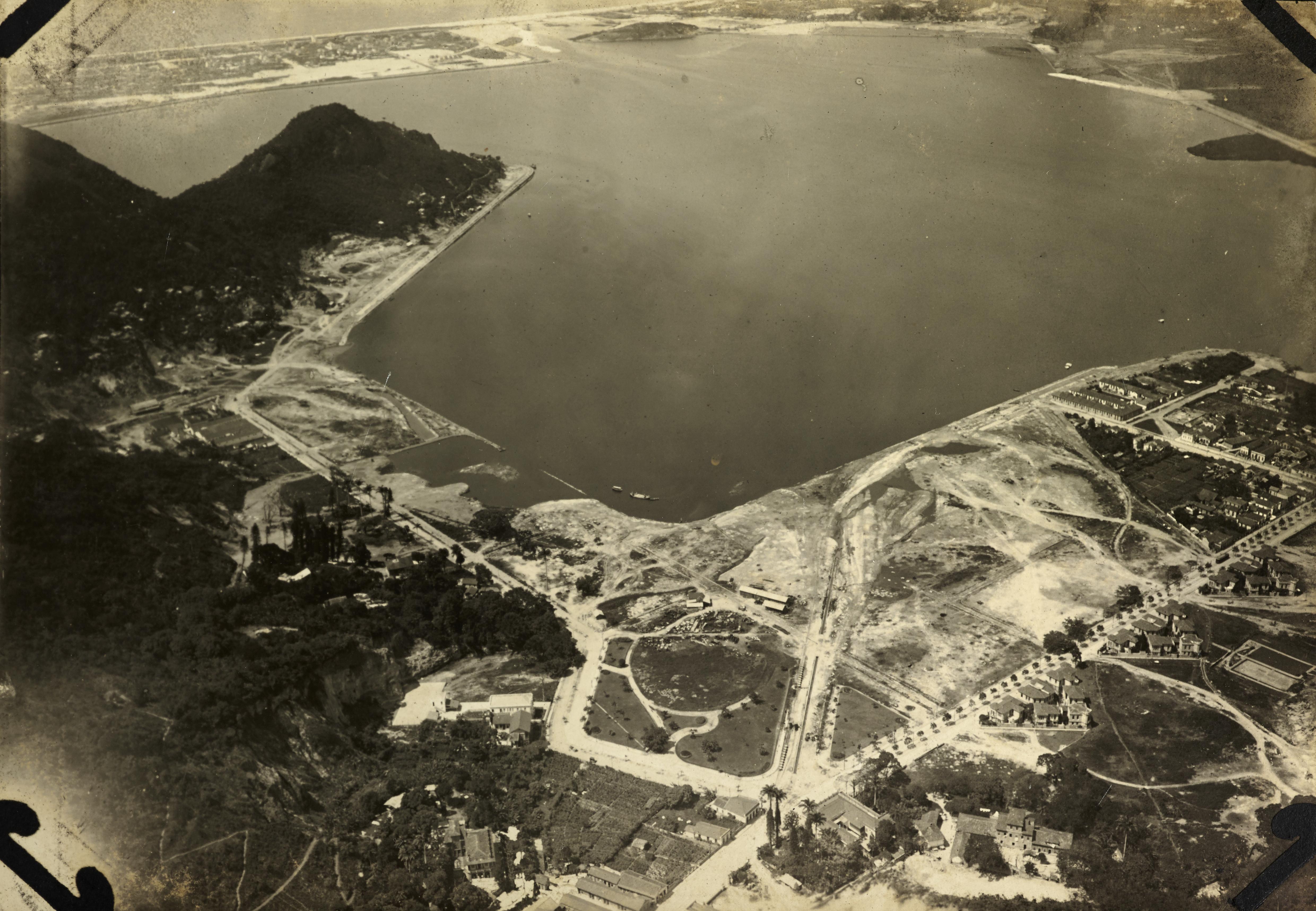 Vista aérea da Lagoa Rodrigo de Freitas e do Jardim Botânico