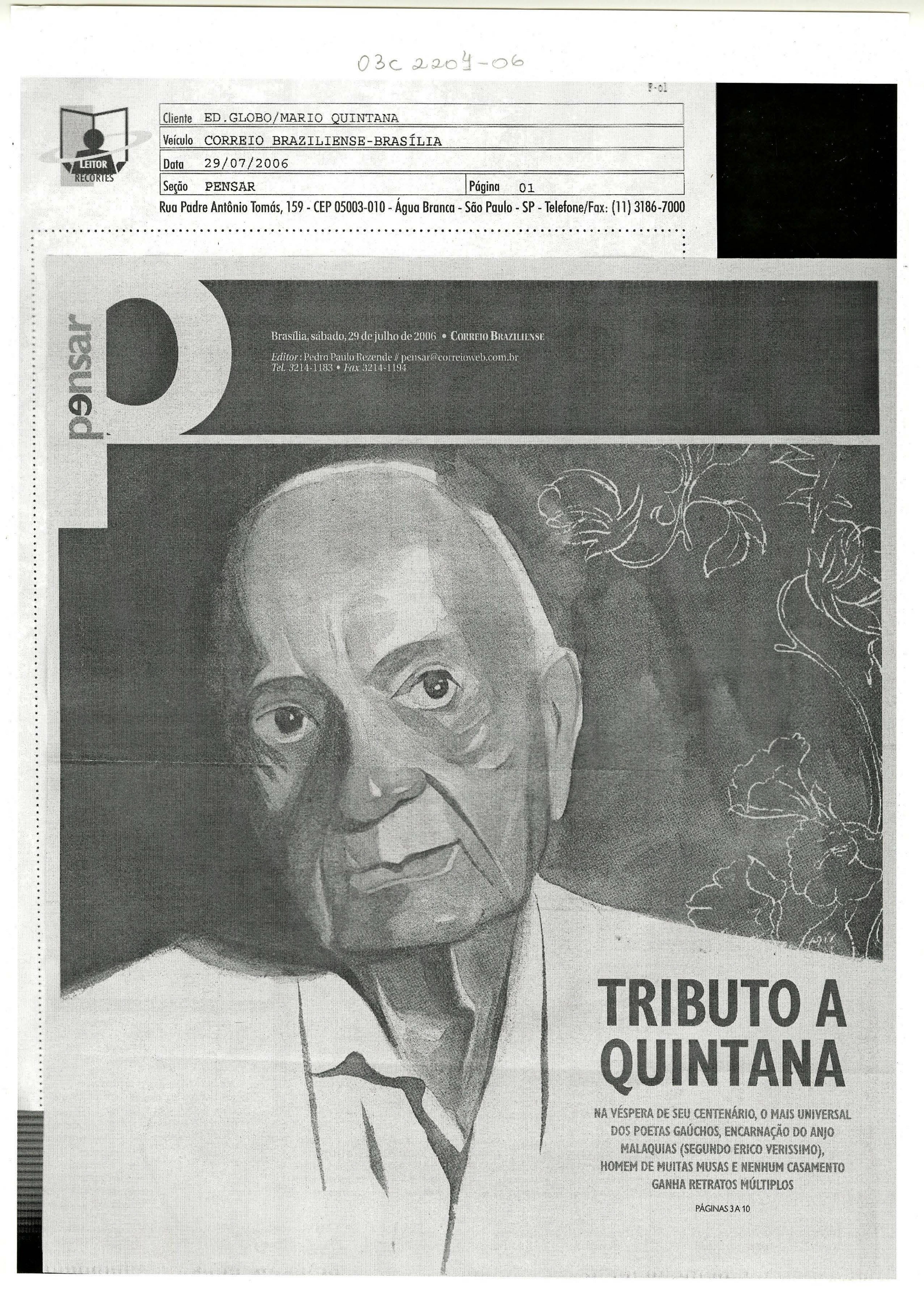 Pobre de dinheiro, rico em amizades/Simplesmente poeta