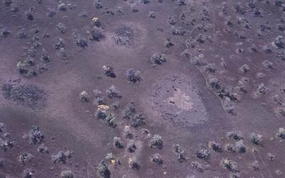 Vista aérea de área desmatada