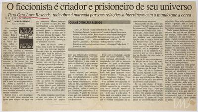 O ficcionista é criador e prisioneiro de seu universo