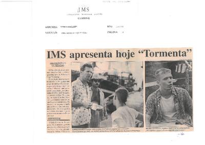 IMS apresenta hoje "Tormenta"