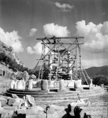 Obras em sítio arqueológico