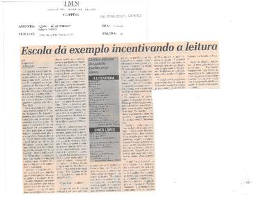 Escola dá exemplo incentivando a leitura