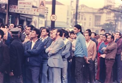 Espectadores assistem ao jogo da Copa do Mundo FIFA