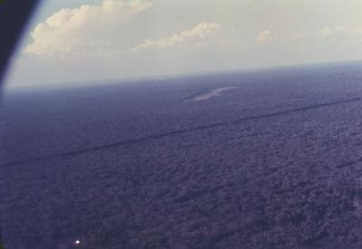 Vista aérea do cerrado no trajeto entre Belém (PA) e Brasília (DF)